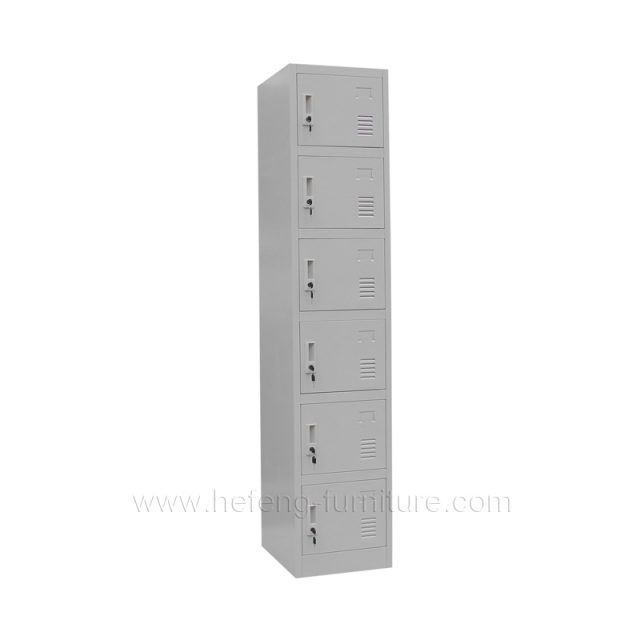 Armoire scolaire casier 1 colonne 6 cases
