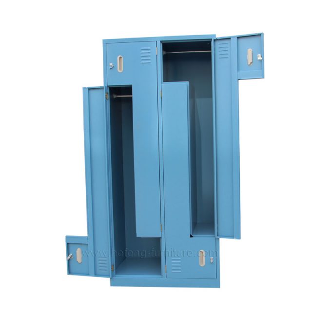 Vestiaire métallique en L ou Z 4 personnes